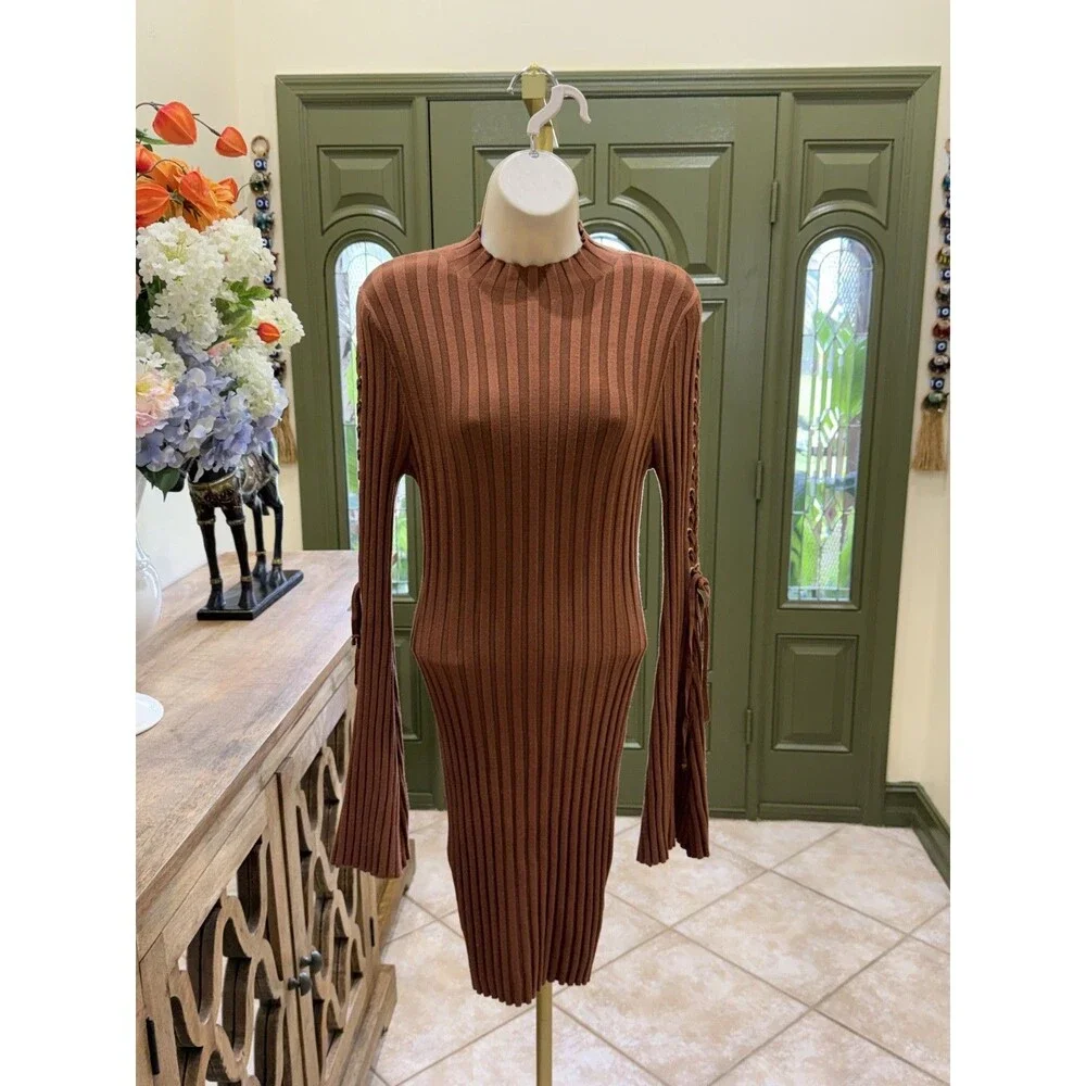 Hera Vintage Brown Dress – Size L - Picture 3 of 7